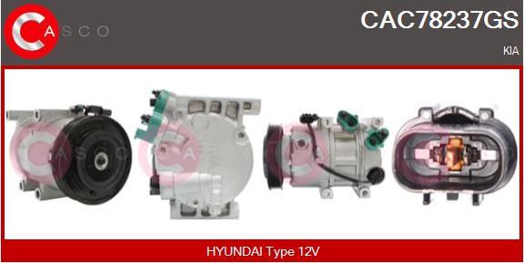 Casco CAC78237GS - Компресор, кондиціонер autozip.com.ua