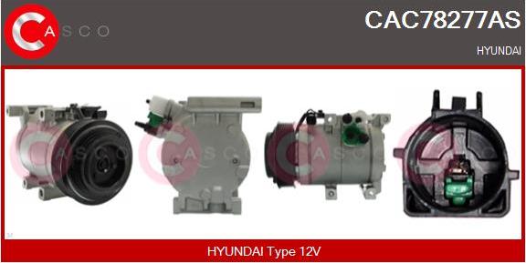 Casco CAC78277AS - Компресор, кондиціонер autozip.com.ua