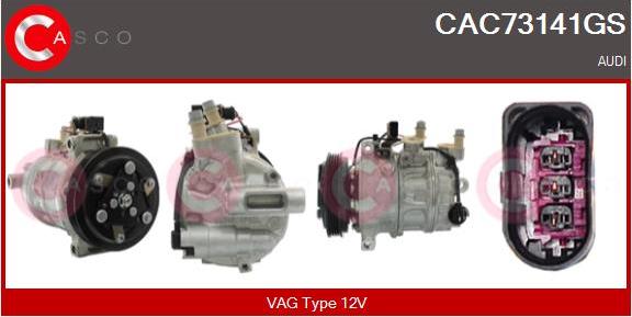 Casco CAC73141GS - Компресор, кондиціонер autozip.com.ua
