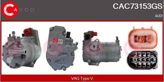 Casco CAC73153GS - Компресор, кондиціонер autozip.com.ua