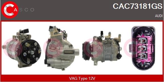 Casco CAC73181GS - Компресор, кондиціонер autozip.com.ua