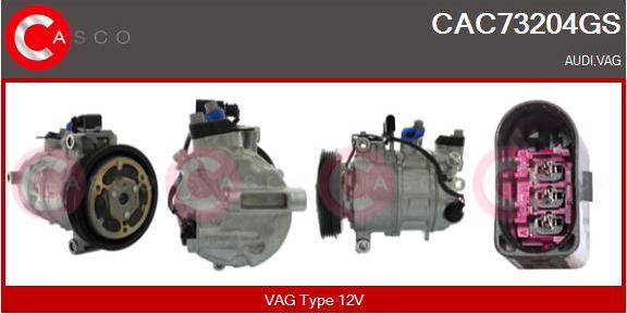 Casco CAC73204GS - Компресор, кондиціонер autozip.com.ua