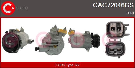 Casco CAC72046GS - Компресор, кондиціонер autozip.com.ua