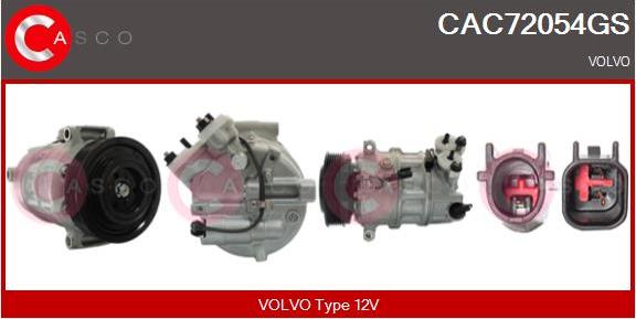 Casco CAC72054GS - Компресор, кондиціонер autozip.com.ua