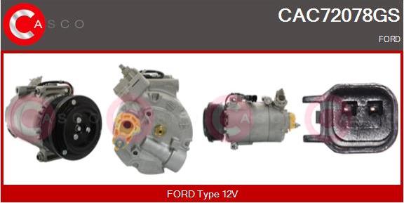 Casco CAC72078GS - Компресор, кондиціонер autozip.com.ua