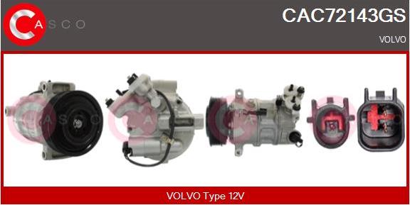 Casco CAC72143GS - Компресор, кондиціонер autozip.com.ua