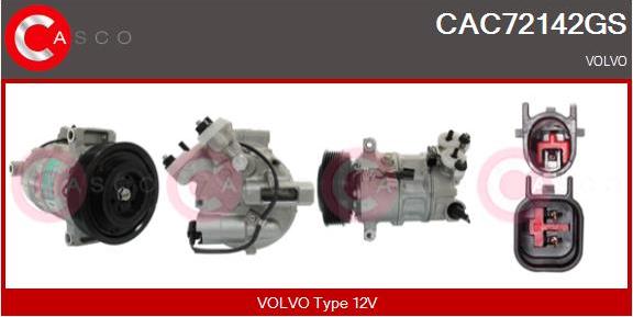 Casco CAC72142GS - Компресор, кондиціонер autozip.com.ua