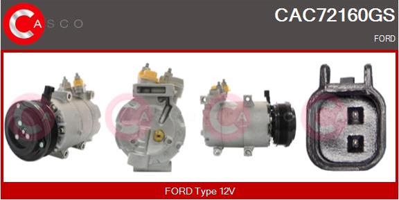 Casco CAC72160GS - Компресор, кондиціонер autozip.com.ua