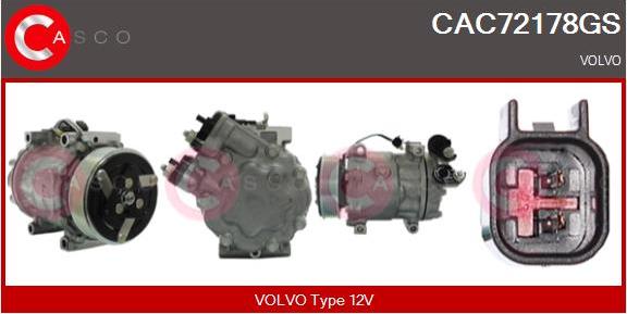 Casco CAC72178GS - Компресор, кондиціонер autozip.com.ua