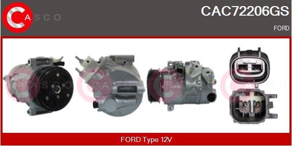 Casco CAC72206GS - Компресор, кондиціонер autozip.com.ua