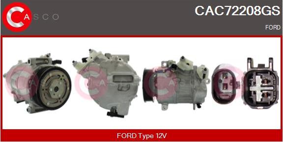 Casco CAC72208GS - Компресор, кондиціонер autozip.com.ua