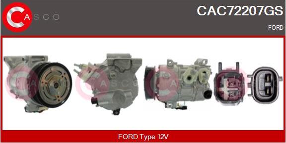 Casco CAC72207GS - Компресор, кондиціонер autozip.com.ua