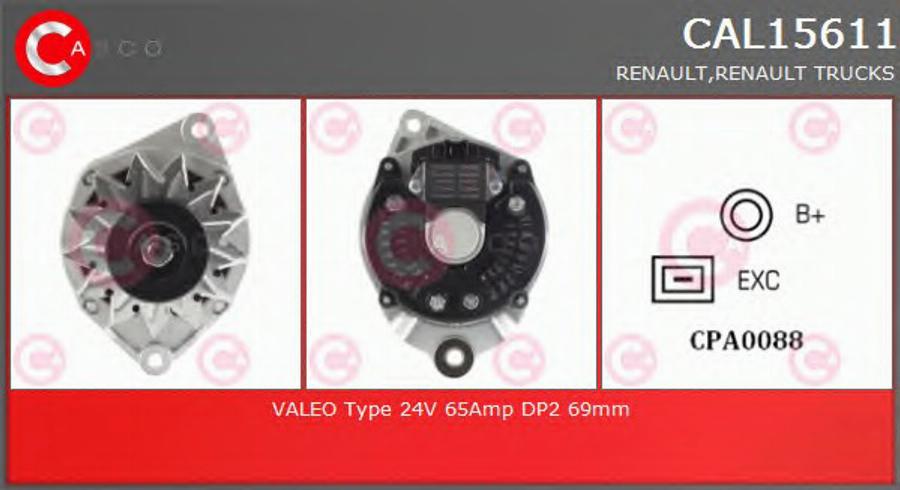 Casco CAL15611 - Генератор autozip.com.ua