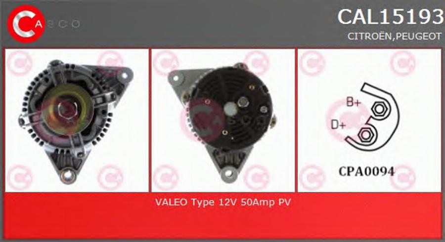 Casco CAL15193 - Генератор autozip.com.ua