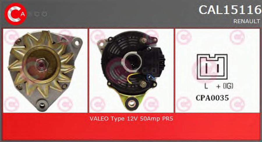 Casco CAL15116 - Генератор autozip.com.ua