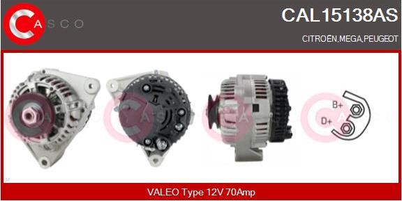 Casco CAL15138AS - Генератор autozip.com.ua