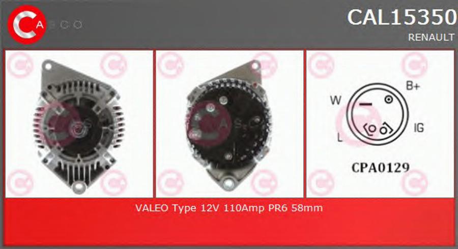 Casco CAL15350 - Генератор autozip.com.ua