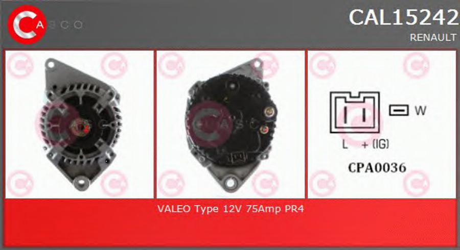 Casco CAL15242 - Генератор autozip.com.ua
