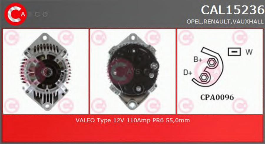 Casco CAL15236 - Генератор autozip.com.ua