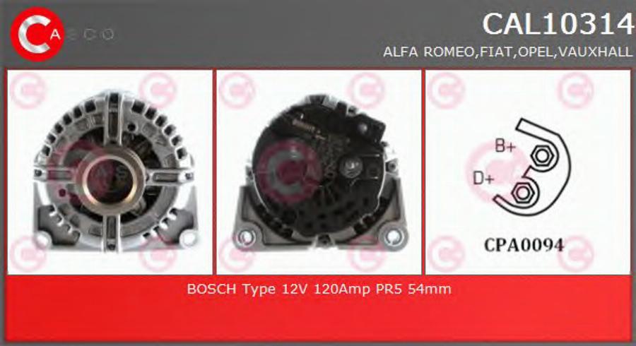 Casco CAL10314 - Генератор autozip.com.ua