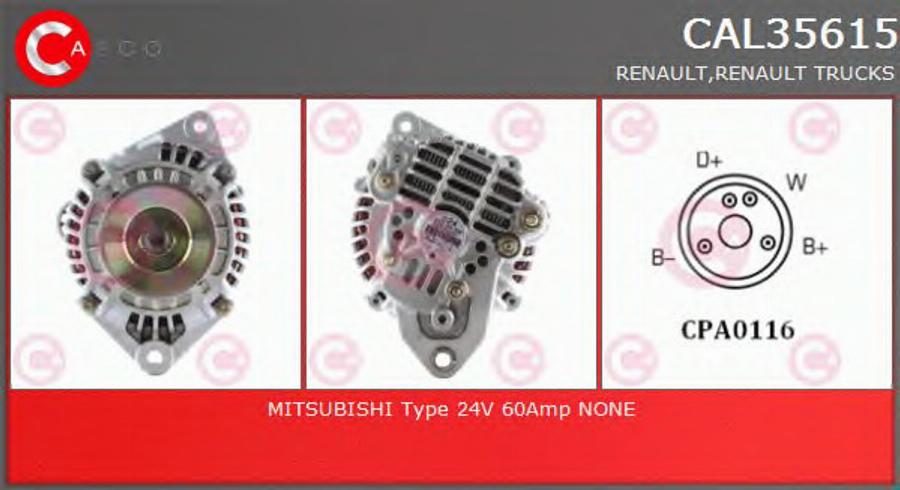 Casco CAL35615 - Генератор autozip.com.ua