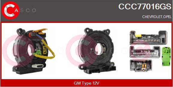 Casco CCC77016GS - Вита пружина, подушка безпеки autozip.com.ua