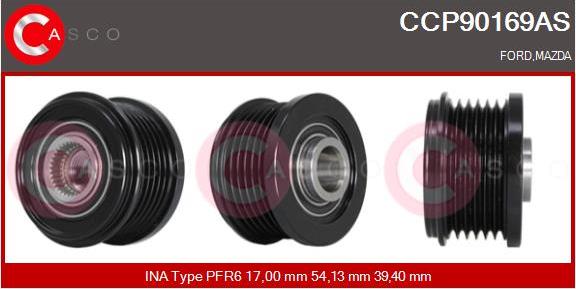 Casco CCP90169AS - Ремінний шків, генератор autozip.com.ua