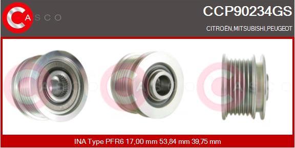 Casco CCP90234GS - Ремінний шків, генератор autozip.com.ua