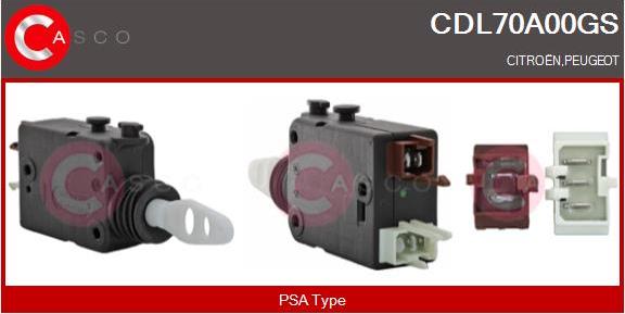 Casco CDL70A00GS - Регулювальний елемент, центральнийзамок autozip.com.ua