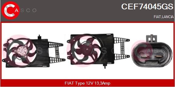 Casco CEF74045GS - Електродвигун, вентилятор радіатора autozip.com.ua