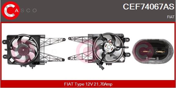 Casco CEF74067AS - Електродвигун, вентилятор радіатора autozip.com.ua