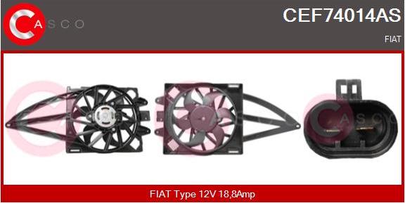 Casco CEF74014AS - Електродвигун, вентилятор радіатора autozip.com.ua