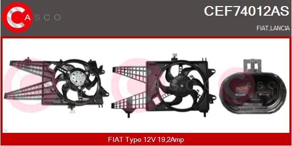 Casco CEF74012AS - Електродвигун, вентилятор радіатора autozip.com.ua