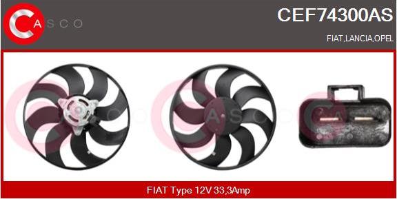 Casco CEF74300AS - Вентилятор, охолодження двигуна autozip.com.ua