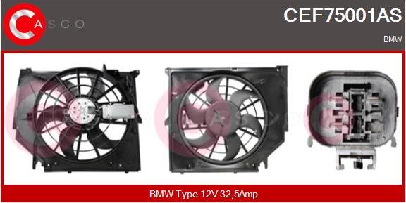 Casco CEF75001AS - Електродвигун, вентилятор радіатора autozip.com.ua