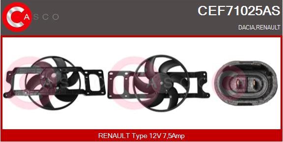 Casco CEF71025AS - Електродвигун, вентилятор радіатора autozip.com.ua
