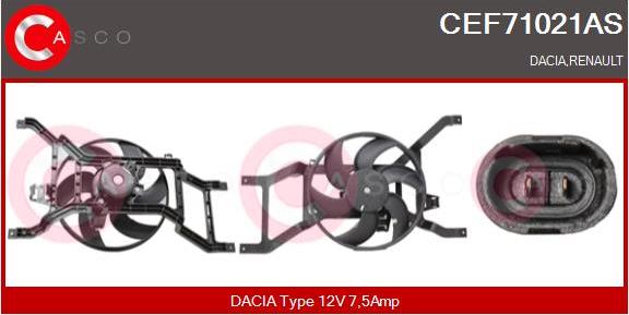 Casco CEF71021AS - Електродвигун, вентилятор радіатора autozip.com.ua