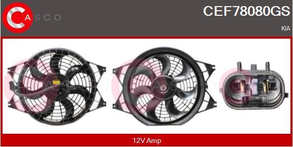 Casco CEF78080GS - Електродвигун, вентилятор радіатора autozip.com.ua