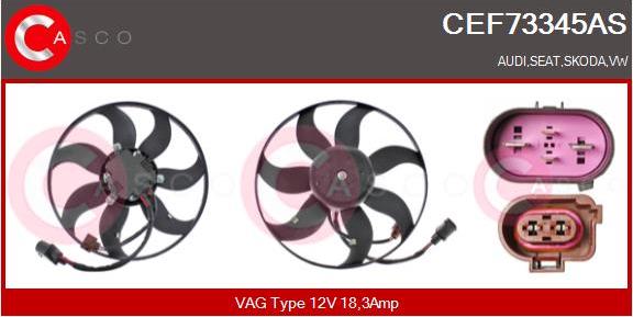 Casco CEF73345AS - Вентилятор, охолодження двигуна autozip.com.ua