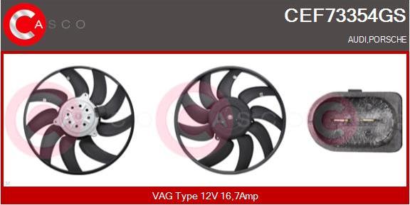 Casco CEF73354GS - Вентилятор, охолодження двигуна autozip.com.ua