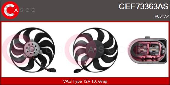 Casco CEF73363AS - Вентилятор, охолодження двигуна autozip.com.ua