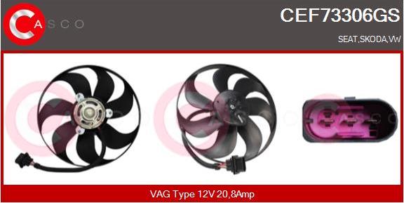 Casco CEF73306GS - Вентилятор, охолодження двигуна autozip.com.ua