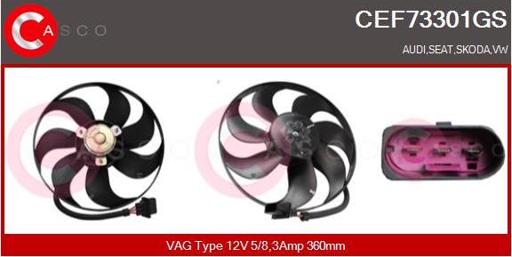 Casco CEF73301GS - Вентилятор, охолодження двигуна autozip.com.ua