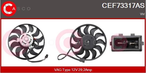 Casco CEF73317AS - Вентилятор, охолодження двигуна autozip.com.ua