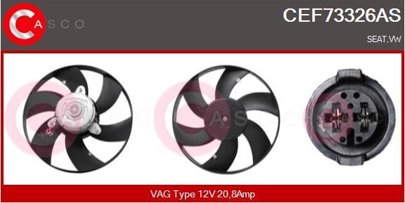 Casco CEF73326AS - Вентилятор, охолодження двигуна autozip.com.ua