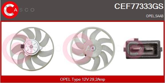 Casco CEF77333GS - Вентилятор, охолодження двигуна autozip.com.ua
