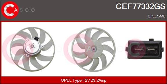 Casco CEF77332GS - Вентилятор, охолодження двигуна autozip.com.ua