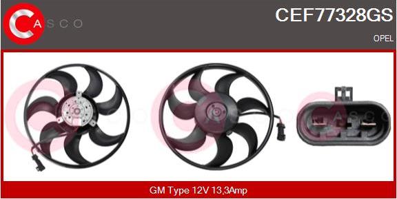 Casco CEF77328GS - Вентилятор, охолодження двигуна autozip.com.ua