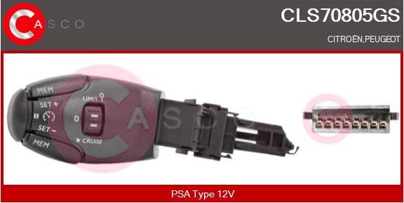 Casco CLS70805GS - Перемикач управління, сист. регулювання швидкості autozip.com.ua
