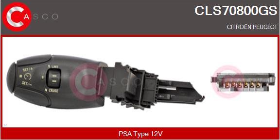 Casco CLS70800GS - Перемикач управління, сист. регулювання швидкості autozip.com.ua